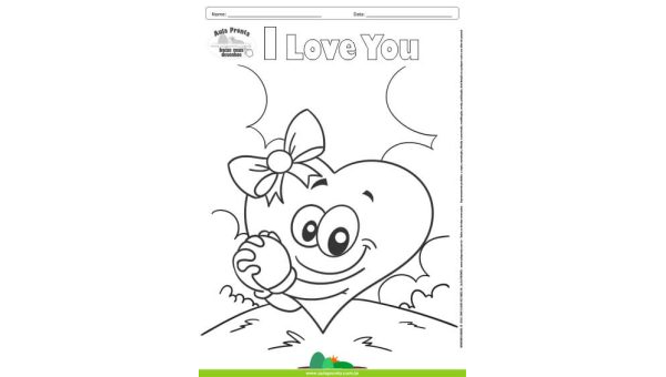 Desenhos para Colorir – I Love You