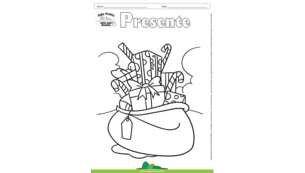 Desenho para Colorir – Fantasia - Presente