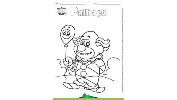 Desenho para Colorir – Fantasia - Palhaço