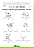 Separe as Sílabas das figuras