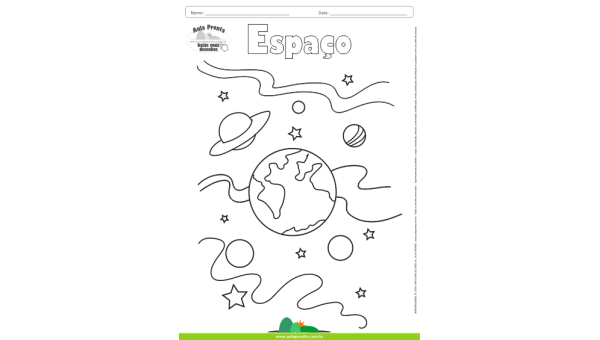 Desenhos para Colorir – Espaço e Planetas