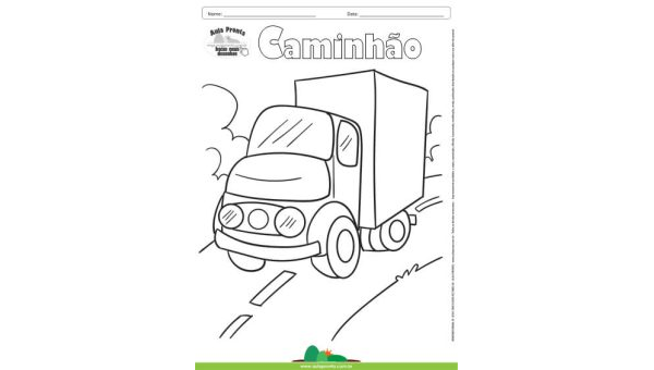Desenho para Colorir – Transporte Caminhão