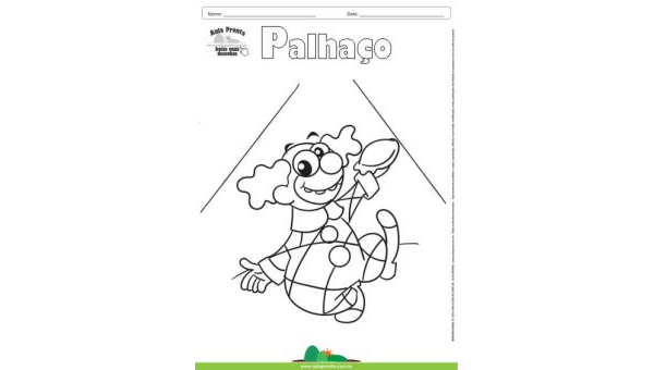 Desenho para Colorir – Fantasia - Palhaço