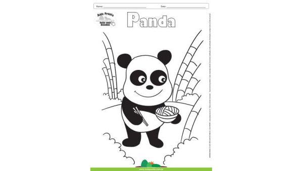 Desenho para Colorir – Animais - Panda