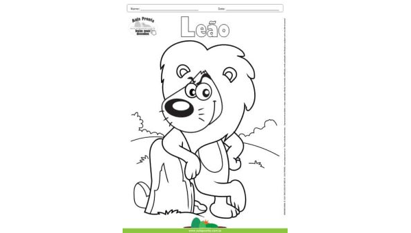 Desenho para Colorir – Animais - Leão