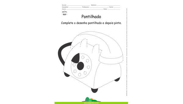 Desenho para Colorir – Pontilhado – Telefone