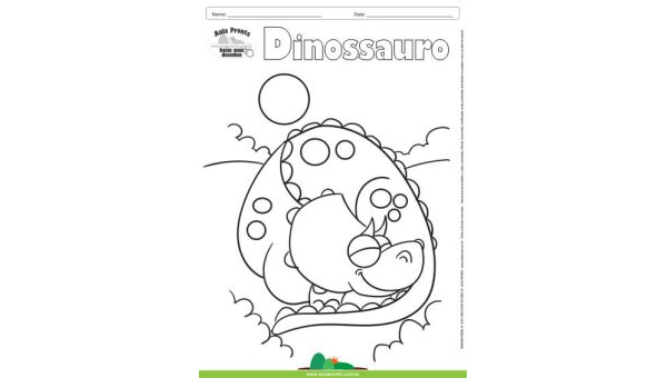 Desenho para Colorir – Animais - Dinossauro