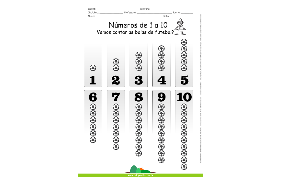Números de 1 a 10 - Aprender a contar Bolas