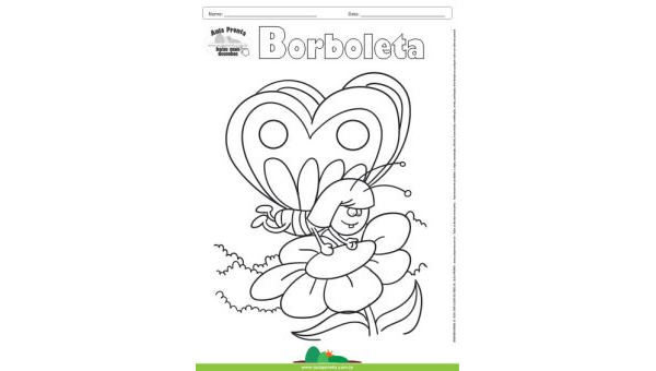 Desenho para Colorir – Animais - Borboleta