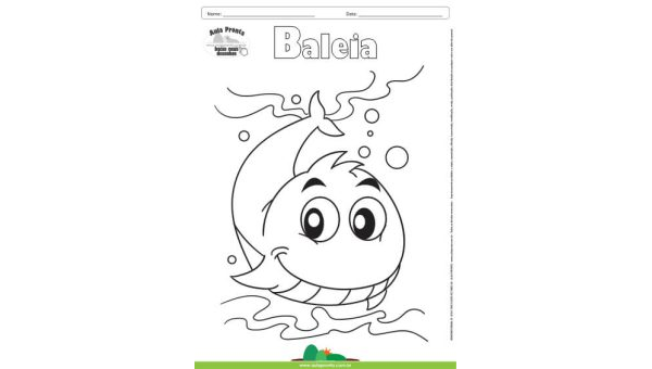 Desenho para Colorir – Animais - Baleia
