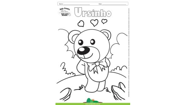 Desenho para Colorir – Fantasia - Ursinho