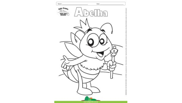 Desenho para Colorir – Animais - Abelha