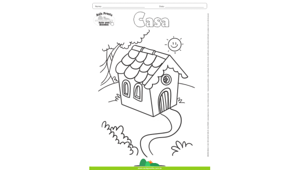 Desenhos para Colorir – Casa no Campo