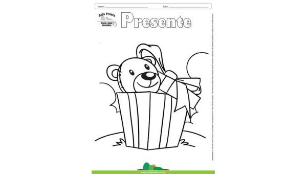 Desenho para Colorir – Fantasia - Presente