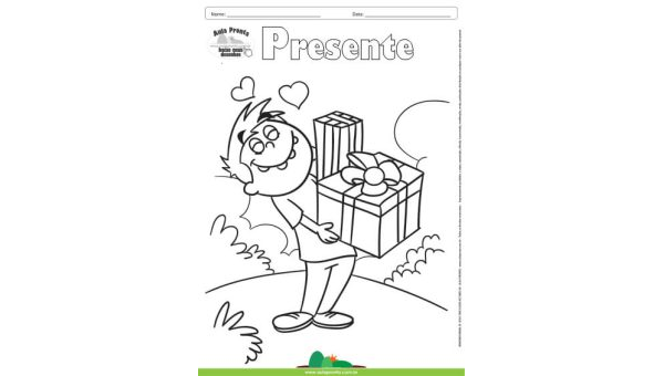 Desenho para Colorir – Fantasia - Presente