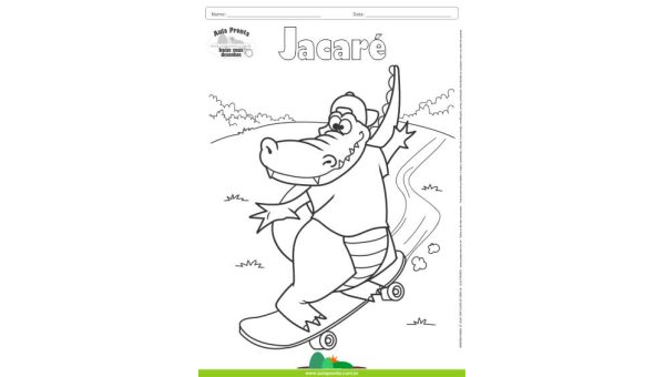 Desenhos para Colorir – Jacaré