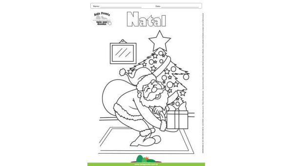 Desenho para Colorir – Feriado - Natal - Papai Noel