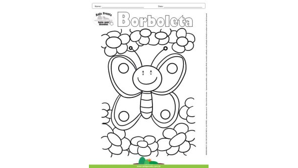 Desenho para Colorir – Animais - Borboleta