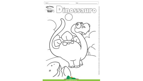 Desenho para Colorir – Animais - Dinossauro