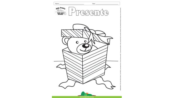 Desenho para Colorir – Fantasia - Presente
