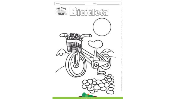 Desenho para Colorir – Transporte Bicicleta