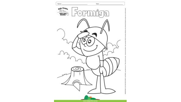 Desenho para Colorir – Animais - Formiga
