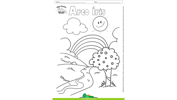 Desenhos para Colorir - Arco Íris