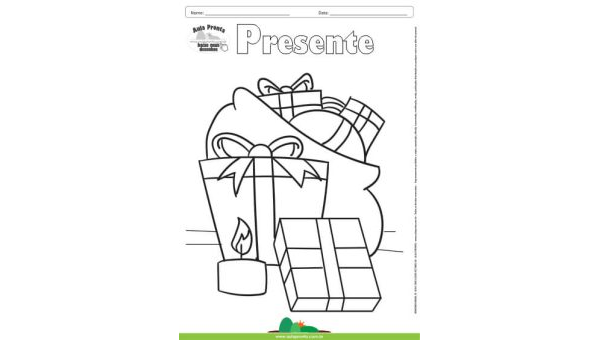 Desenho para Colorir – Fantasia - Presente