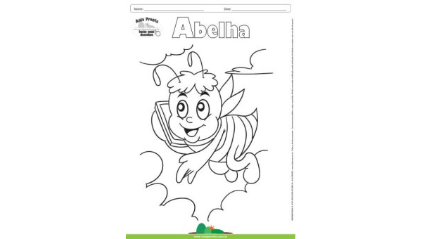 Desenho para Colorir – Animais - Abelha