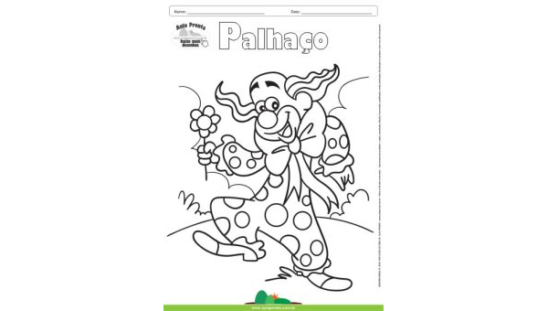 Desenho para Colorir – Fantasia - Palhaço
