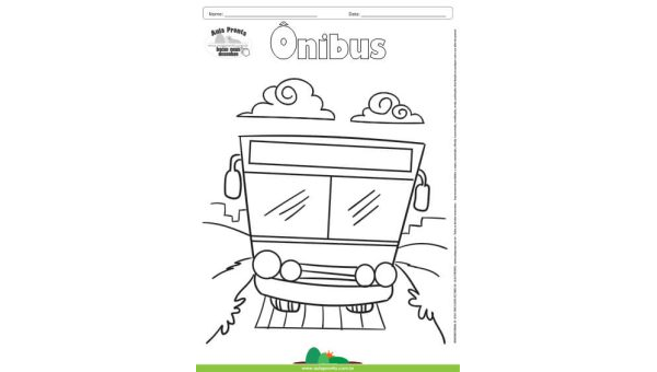 Desenho para Colorir – Transporte Ônibus