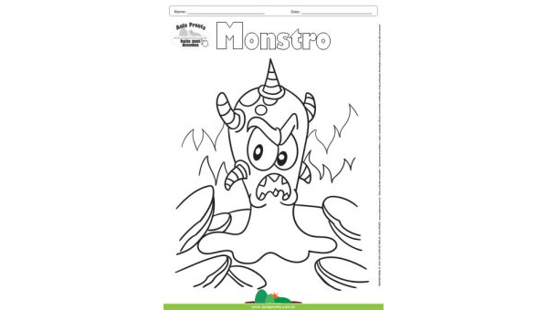 Desenho para Colorir – Fantasia - Monstro