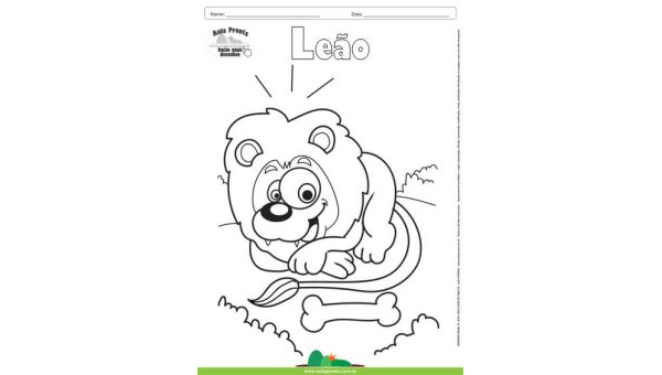 Desenho para Colorir – Animais - Leão