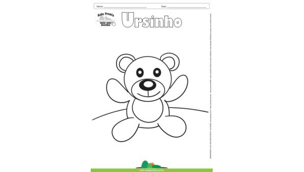 Desenho para Colorir – Fantasia - Ursinho
