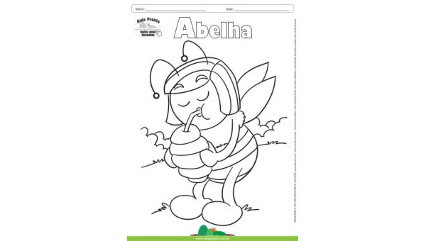 Desenho para Colorir – Animais - Abelha