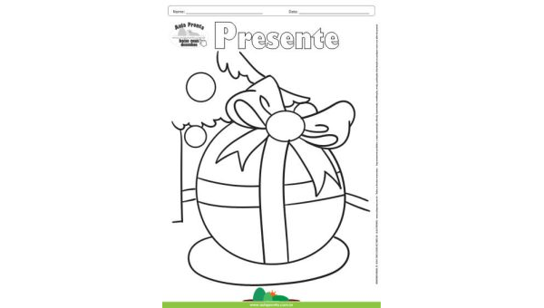 Desenho para Colorir – Fantasia - Presente