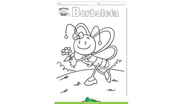 Desenho para Colorir – Animais - Borboleta