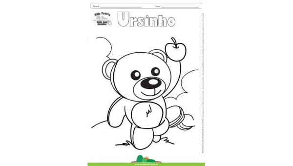 Desenho para Colorir – Fantasia - Ursinho