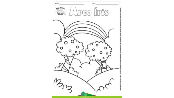 Desenhos para Colorir – Arco Irís