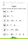 Vogais - Complete os nomes