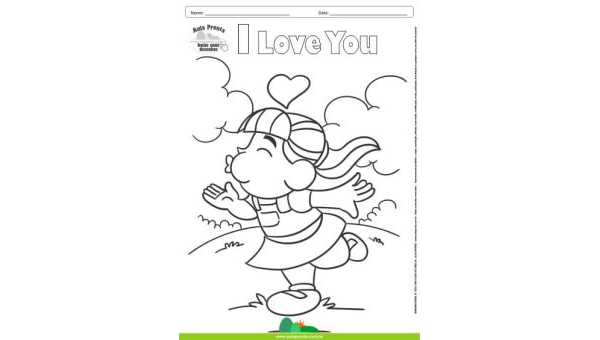 Desenhos para Colorir – I Love You