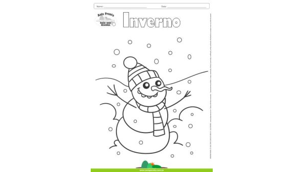 Desenho para Colorir – Inverno