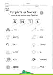 Complete os Nomes com as Letras – S, N, T e L