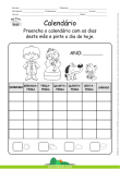 Calendário - Preencha com os dias do mês