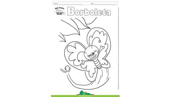 Desenho para Colorir – Animais - Borboleta