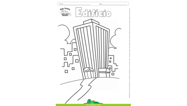 Desenhos para Colorir – Edifício Luxo