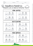 Sequência Numérica - Complete os números faltantes