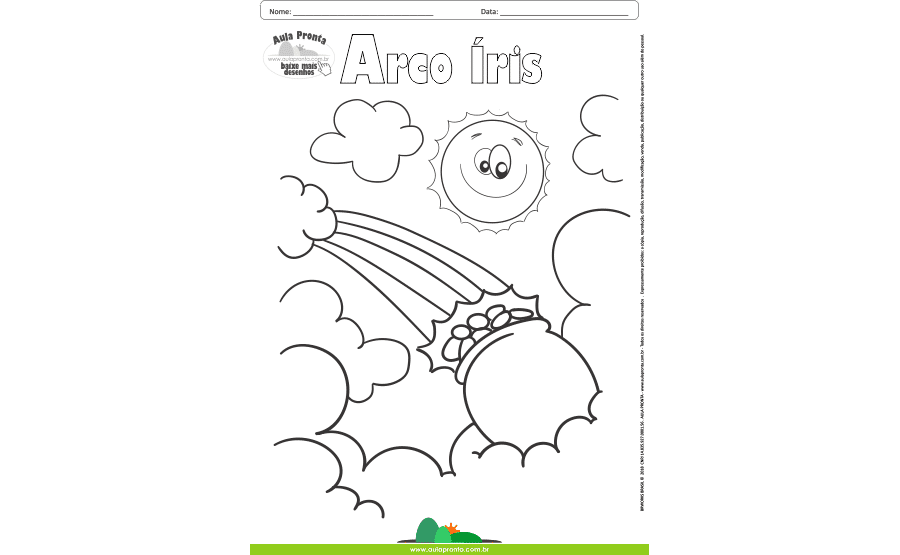 Desenhos para Colorir - Arco Íris