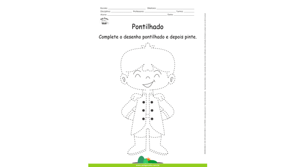 Desenho para Colorir – Pontilhado – Príncipe