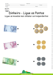 Nosso Dinheiro - Ligue as moedas na célula correspondente